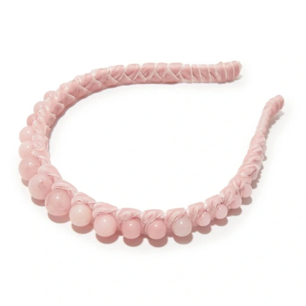 LELE SADOUGHI Graduated Stone Bead Headband - Rose (Price Firm)